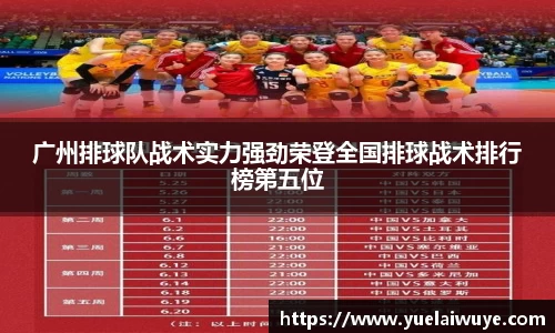 广州排球队战术实力强劲荣登全国排球战术排行榜第五位